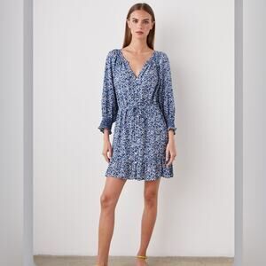 Rails Eliza Dress Blue Floral Medium